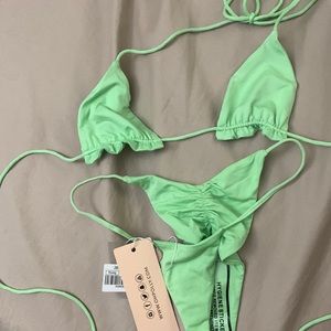 Oh Polly Water Baby Frill Triangle Bikini Top & Bottom